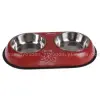 Dog food bowl, cat bowl, dog bowl, super model dog bowl, pet double bowl, double basin Specification image